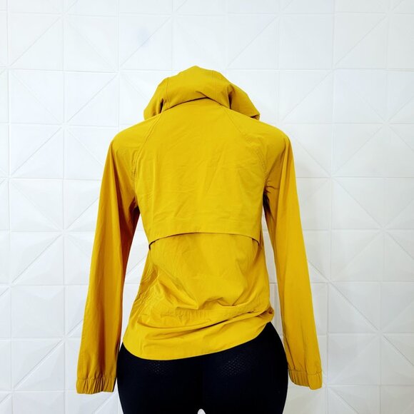 Lululemon Women's Honeycomb Yellow Pack It Up Full-Zip Windbreaker Jacket Size 6 - Picture 5 of 9